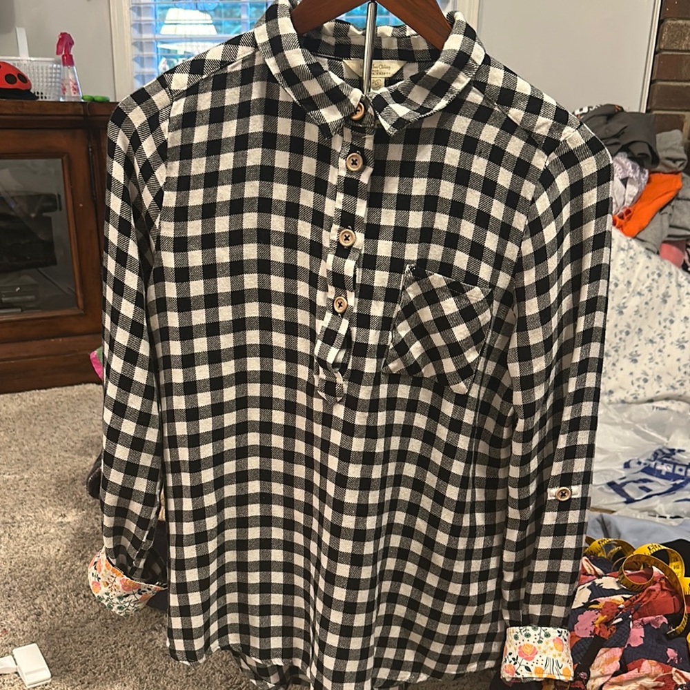 Matilda Jane Black and White Checkered Top